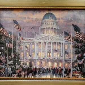 Thomas Kinkade "Flags Over the Capitol" Calendar Print 2000